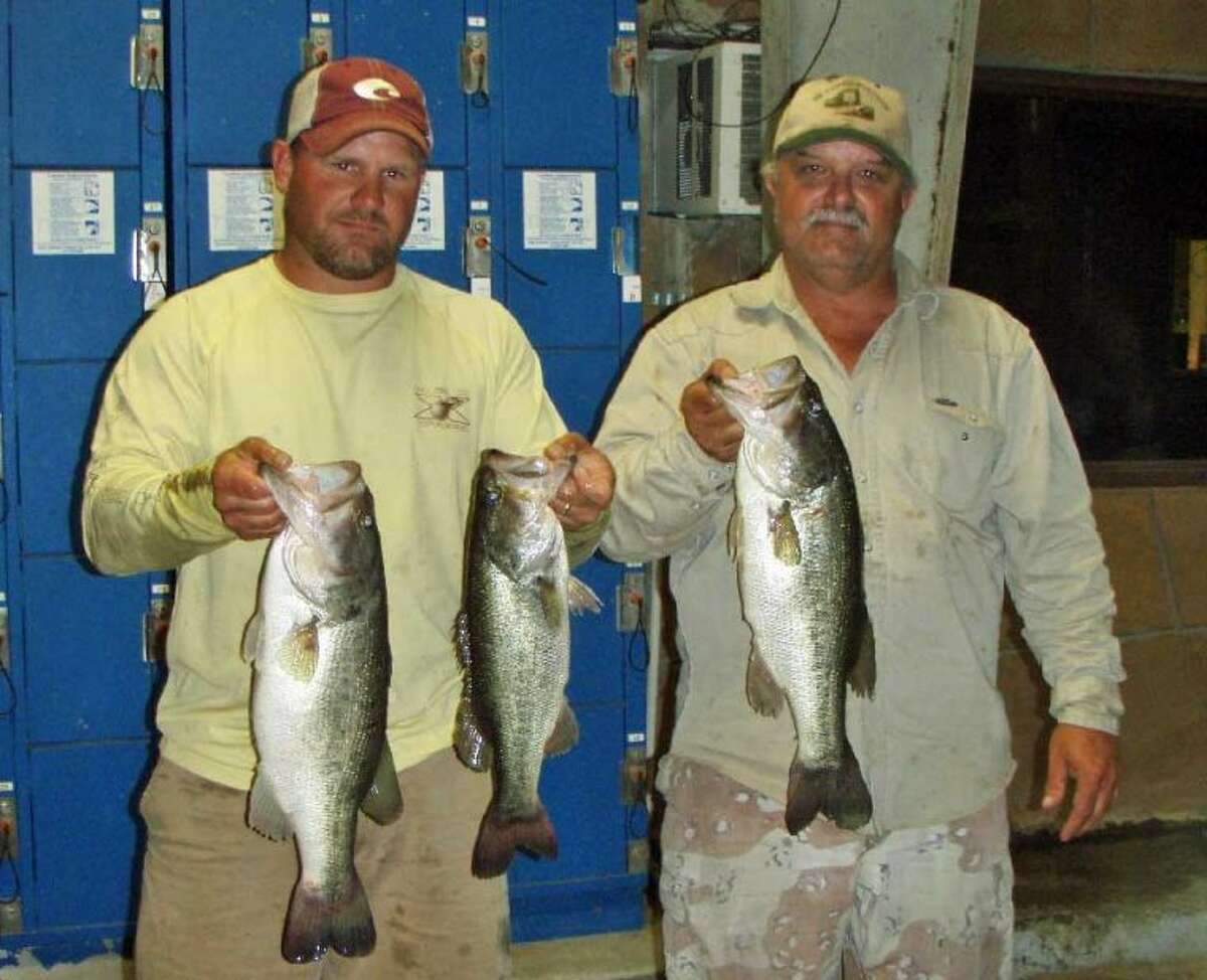 Norman Land and Travis Moore finished second in the Conroe Bass Tuesday Night Tournament with a stringer weight of 13.95 pounds.