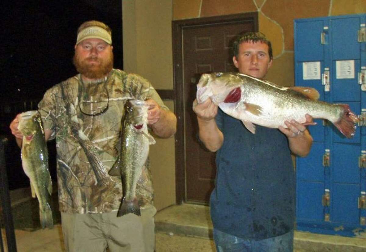 Justin Buller and Danny Isbell finished second in the Conroe Bass Tuesday Night Tournament with a stringer weight of 12.97 pounds.