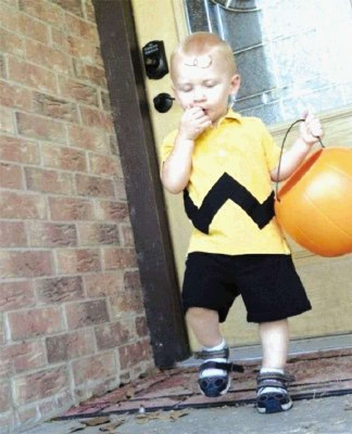 Marshall Ward, 20 months old, was tragically killed in an auto accident at his home in Tarkington around 5 p.m. Wednesday. He was the son of Jason and Leah Ward, who are Tarkington volunteer firefighters. This photo was one that was submitted to the Cleveland Advocate’s Halloween costume contest last year.