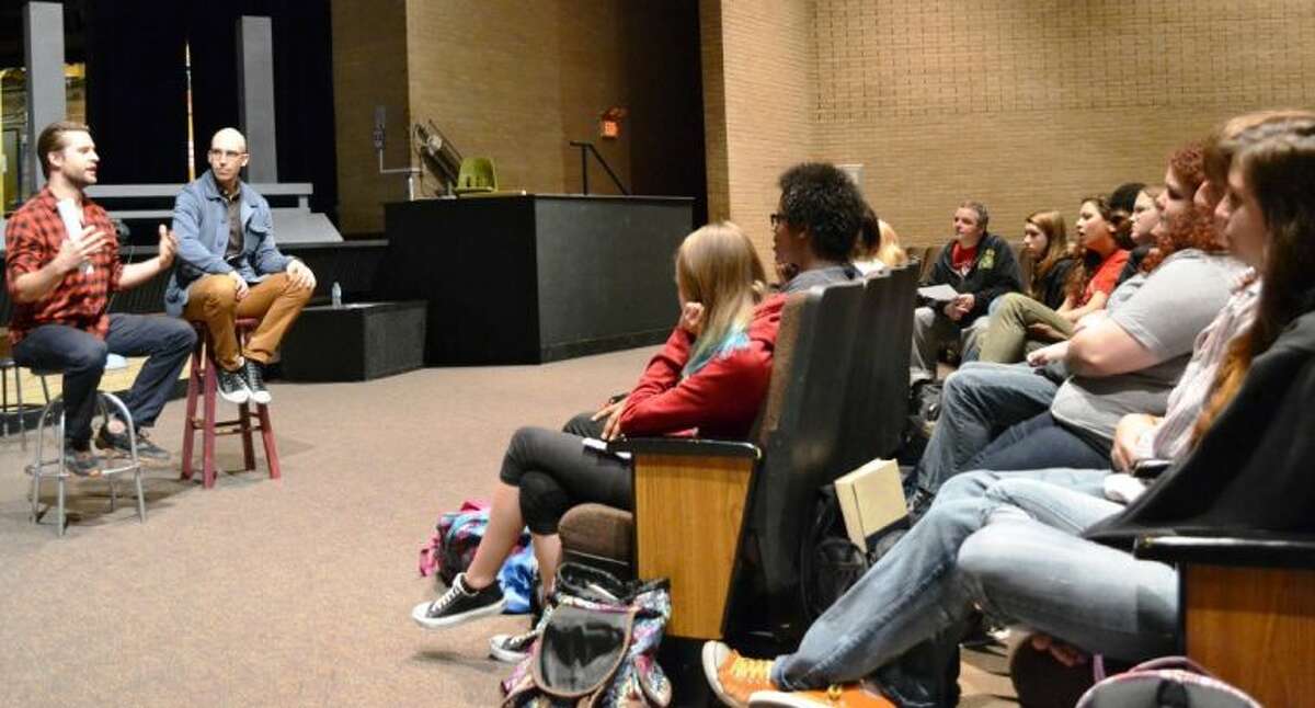About 50 Conroe High drama students attended a three-day workshop with two New York City performers who answered questions about the business.