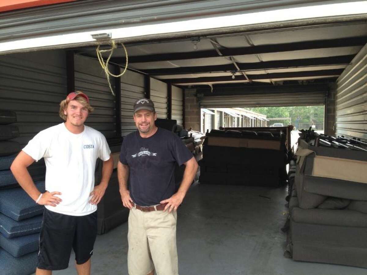 Josh Bensema and Matt Leftwich delivered furniture to the Montgomery County Homeless Center recently.
