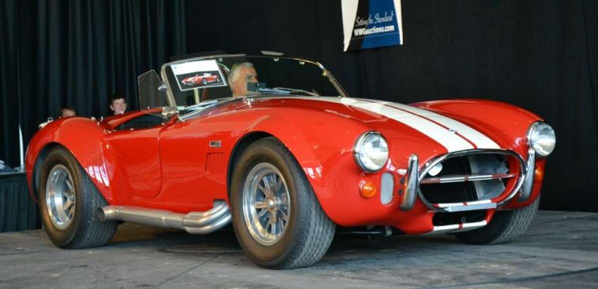 This 1966 Shelby 427 Cobra CSX3264, formerly owned by Rod Stewart and Jan and Dean, had a bid of $950,000 with a deal pending at $1 million at press time.