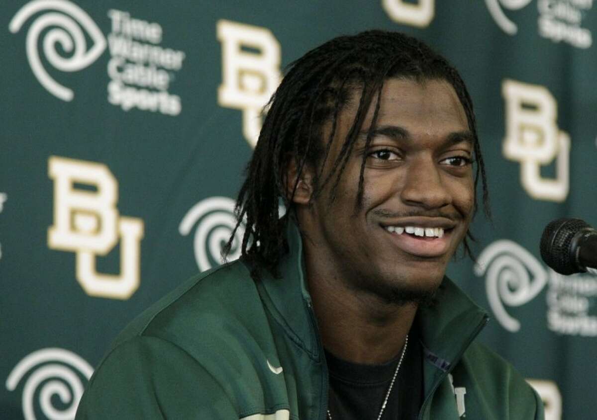 Heisman Trophy winner Robert Griffin III attends a news conference Jan. 11 after announcing that he would skip his senior year at Baylor and enter the NFL draft in Waco. FOXSports.com is reporting the Washington Redskins have a deal in place to acquire the No. 2 pick in the NFL draft and plan to take Griffin.