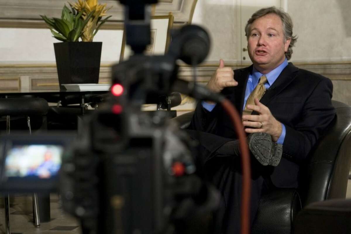 U.S. lawyer John Arthur Eaves Jr., from Jackson, MS, speaks during an interview with the Associated Press in Rome, Wednesday. Eaves is representing some seventy victims and survivors of the Costa Concordia incident, on Jan. 13, 2012, in the tiny Italian island of Isola del Giglio, that cost the life of 17 people between passengers and crew members and left some 15 people still unaccounted for.