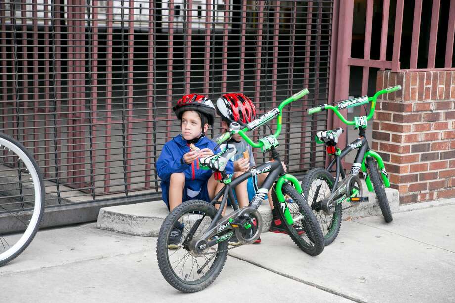 of the street closed down for people to bike, walk, skate and