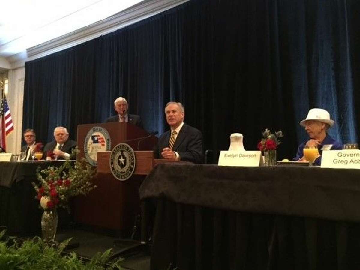 Abbott delivers remarks at the Texas National Day of Prayer breakfast held Monday, May 2 in Austin. 