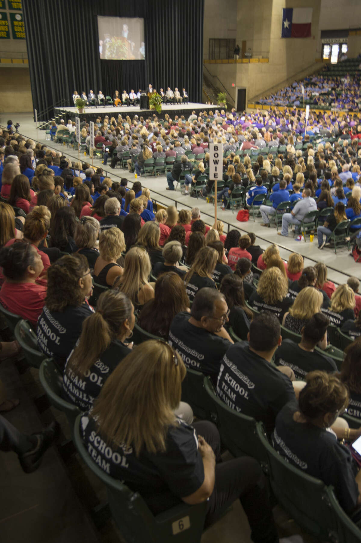MISD teachers and staff gather together Wednesday 08-10-16 as part of the MISD welcome and welcome back at the annual convocation. Tim Fischer/Reporter-Telegram