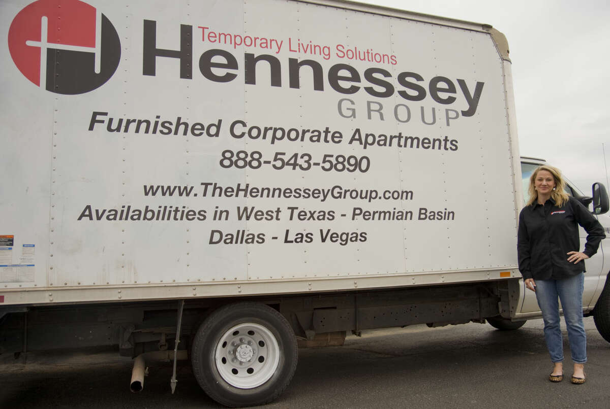 Kristi Hennessey, president of Hennessey Group, provides anything needed to set up temporary living accommodations, in an apartment or a home. Thursday 05-12-16 Tim Fischer\Reporter-Telegram