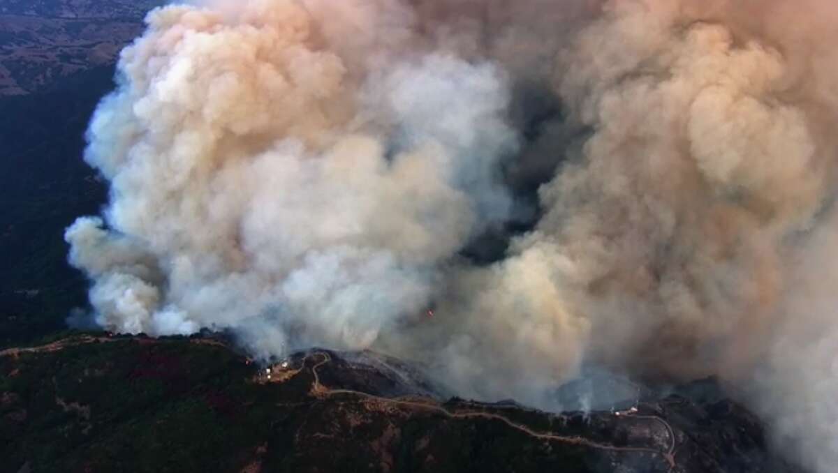 Loma Fire Looks Like Volcano Erupting Above Santa Cruz Beach Boardwalk 