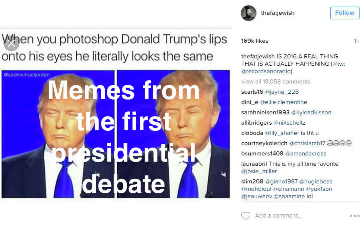 Memes from the first presidential debate 2016.