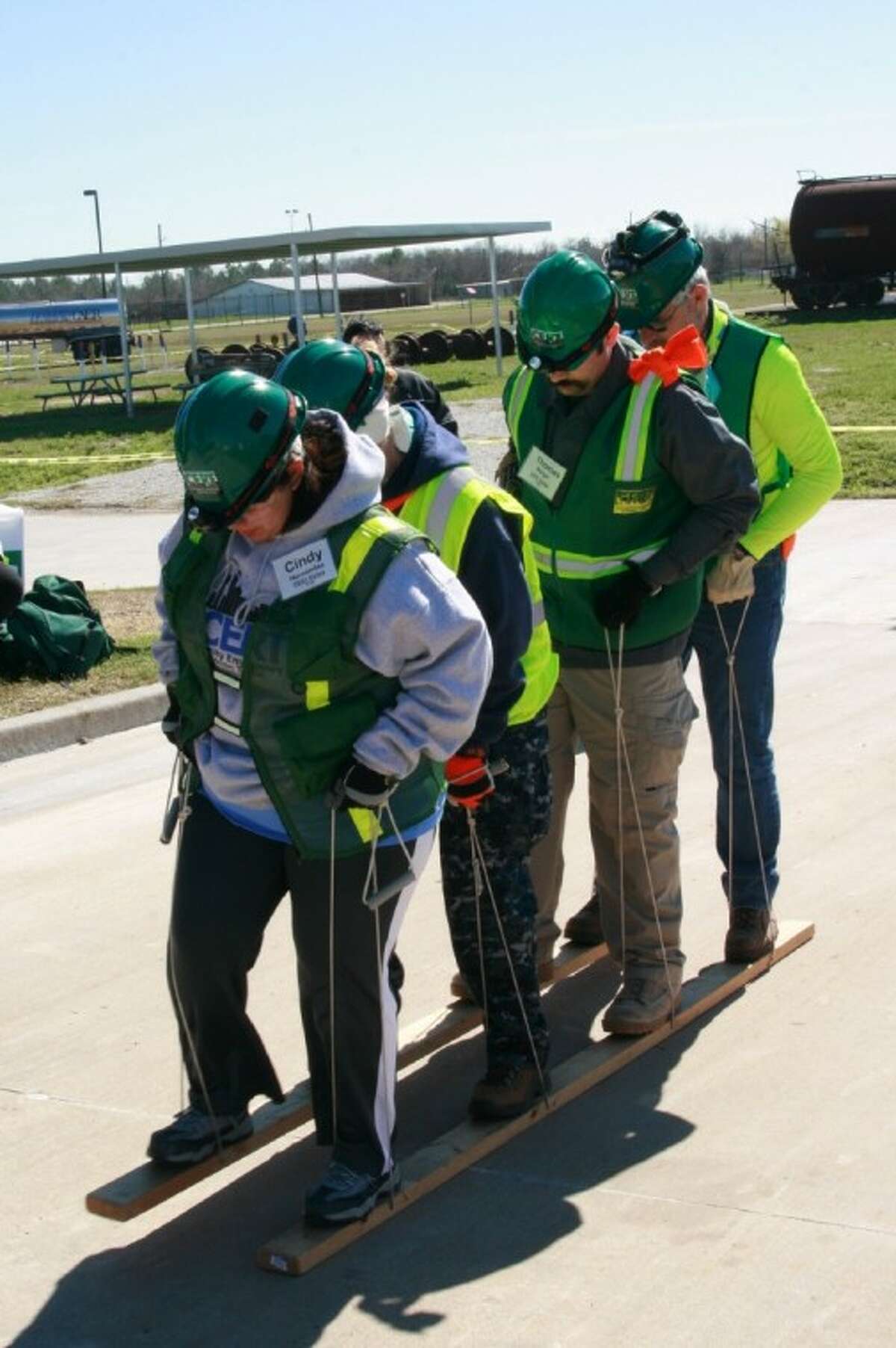 CERT team members walk in unison as part of the sixth annual CERT Rodeo on Saturday, Feb. 11.