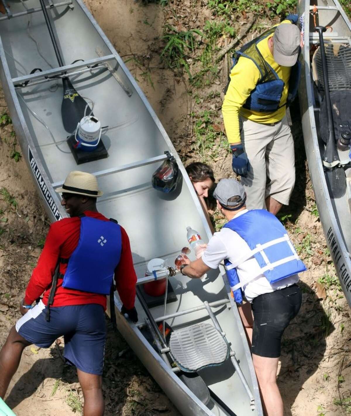 Rowing down the river