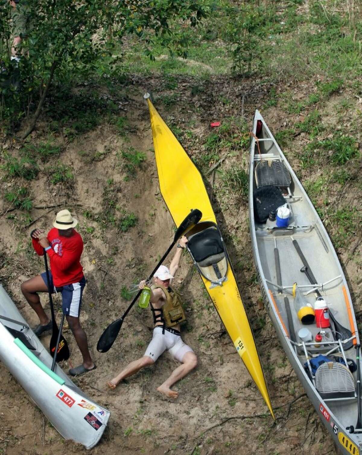 Rowing down the river