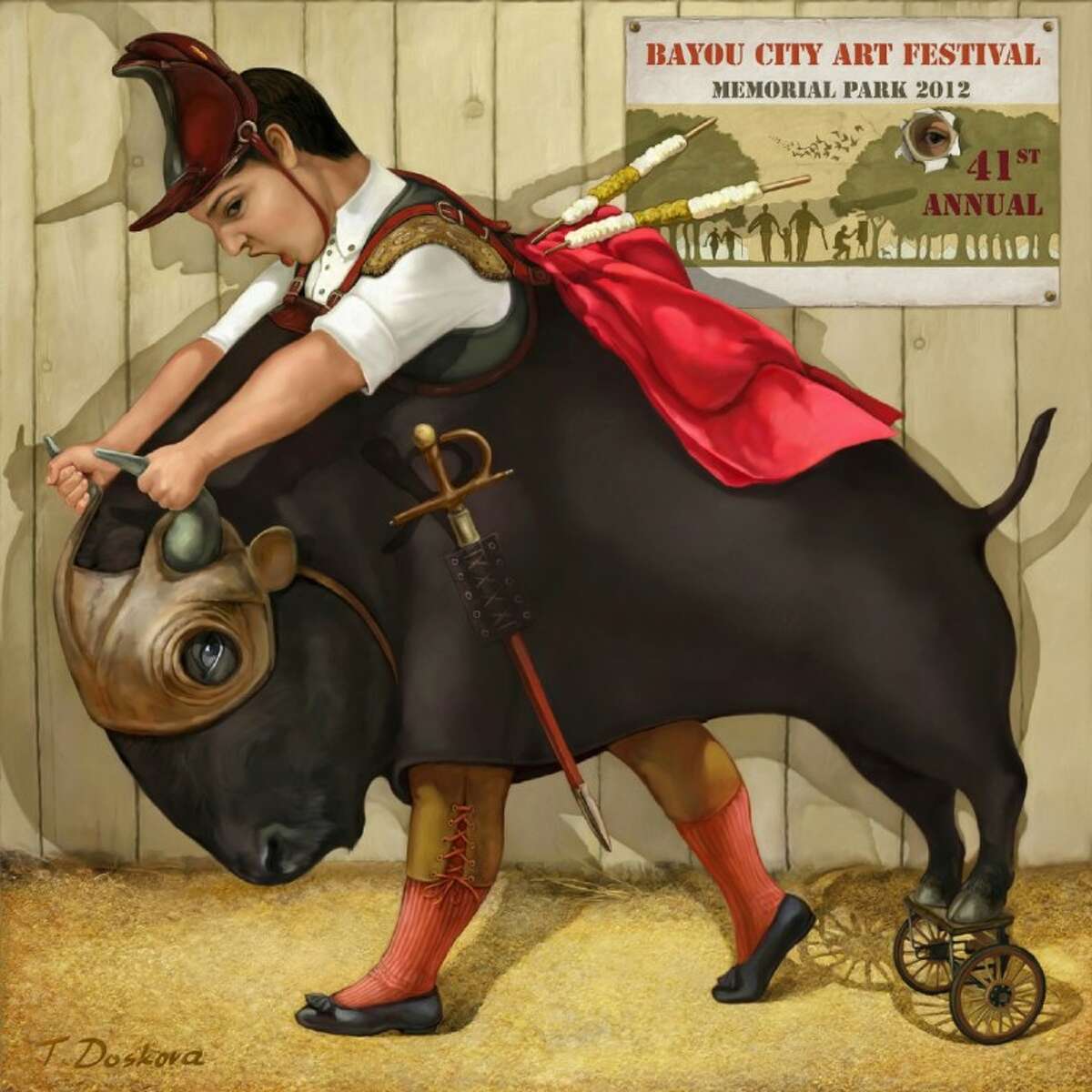 Artwork titled “La Corrida” by Tanya Doskova, the 41st Annual Capital One Bank Bayou City Art Festival Memorial Park’s featured artist. (Submitted by the Bayou City Art Festival)