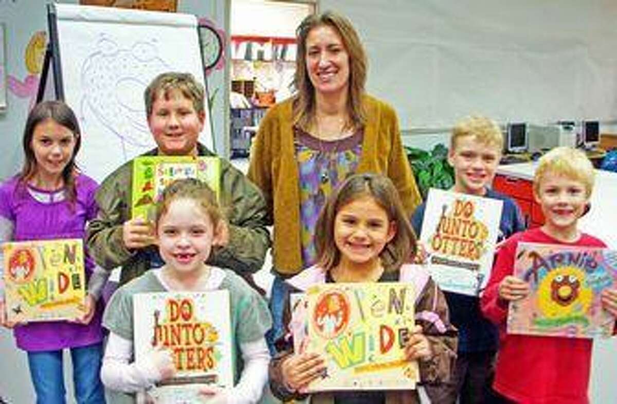 Author visits children at Hailey Elementary