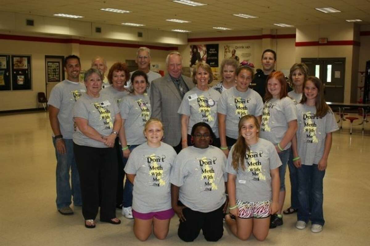 Alfred Anderson sponsored the Rotary Club’s “Don’t METH With Me” program by providing T-shirts and other items encouraging Eastside Elementary students to say no to meth. Rotarians, school officials, community members and students learned about the harsh reality of addiction and how it ruins lives. Students were encouraged to keep their goals in mind when saying no to drugs.