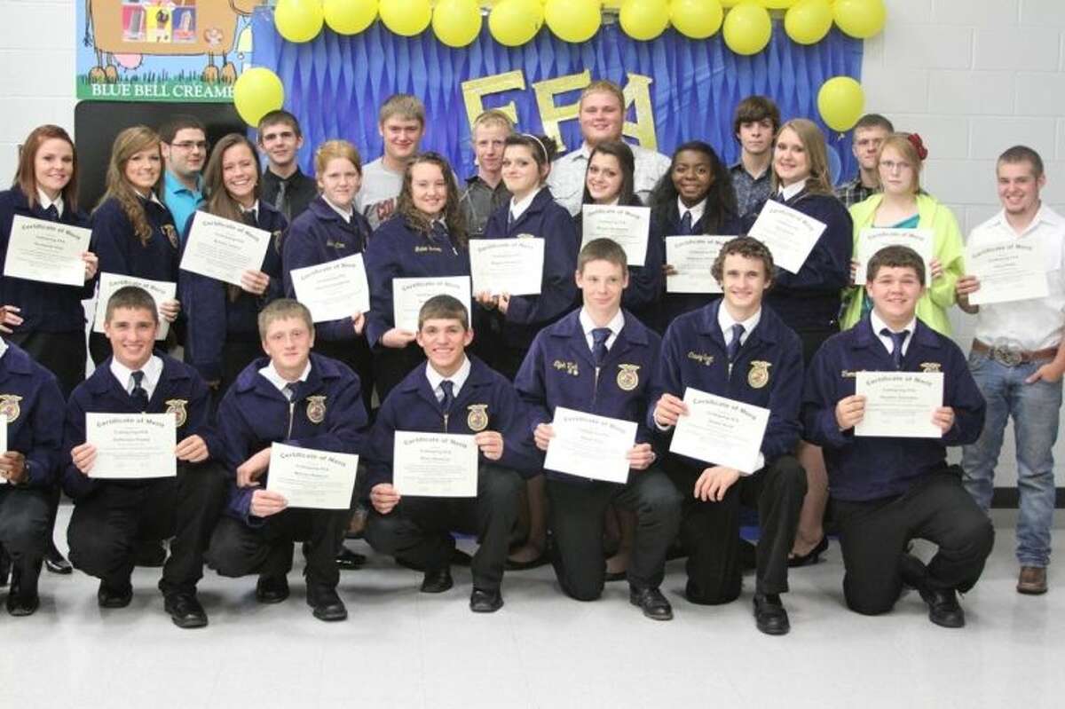 The Coldspring FFA Chapter held its annual awards banquet on Thursday, May 16. Pictured are the 2013-2014 members.