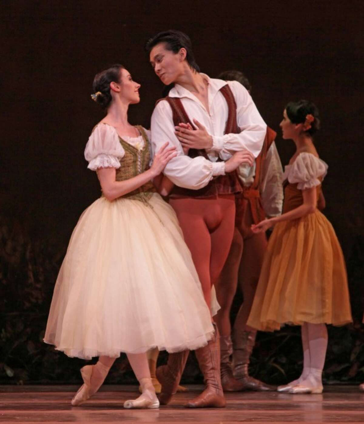 Dancers Danielle Rowe and Jun Shuang Huang in the Houston Ballet performance of "Giselle."