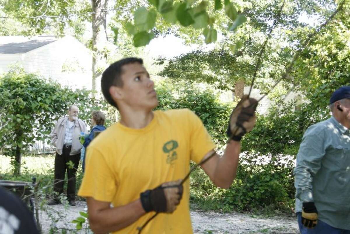 Cole Wilson, a New Caney High School student, chose to clean and restore the historic Presswood Cemetery as a part of his Eagle Scout project. He is a member of Troop #1377 in Kingwood. He and a handful of volunteers cleaned the property April 20.