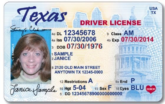 texas drivers license barcode specifications