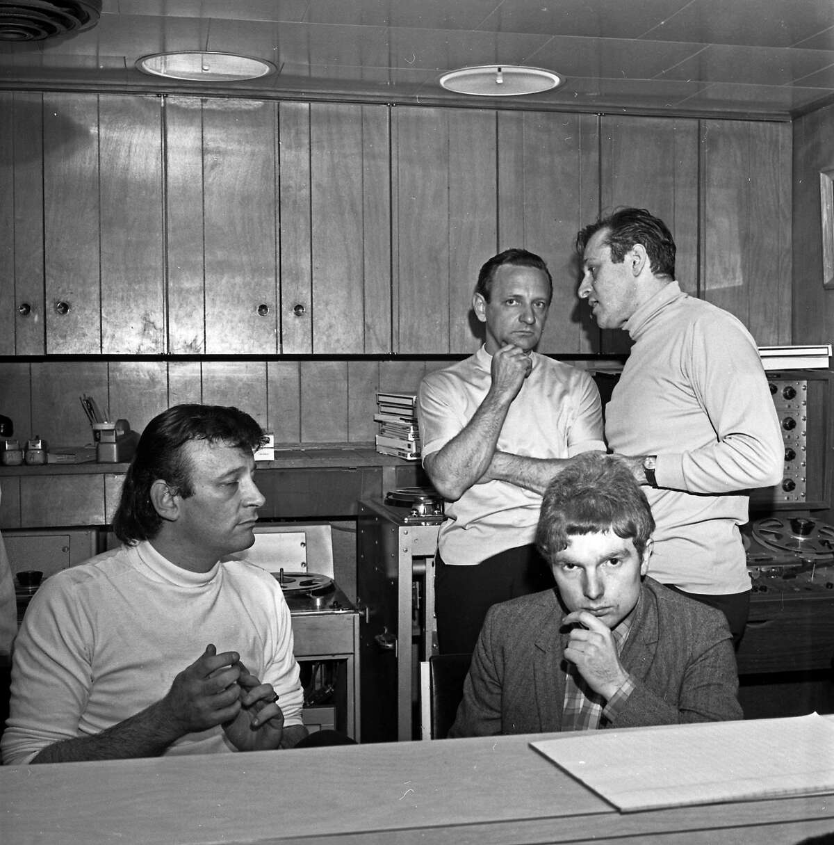 Forefront, L-R: Songwriter/producer Bert Berns, the subject of "Bang! The Bert Berns Story," and singer/songwriter Van Morrison. Getty Images, courtesy of Bang! The Bert Story.