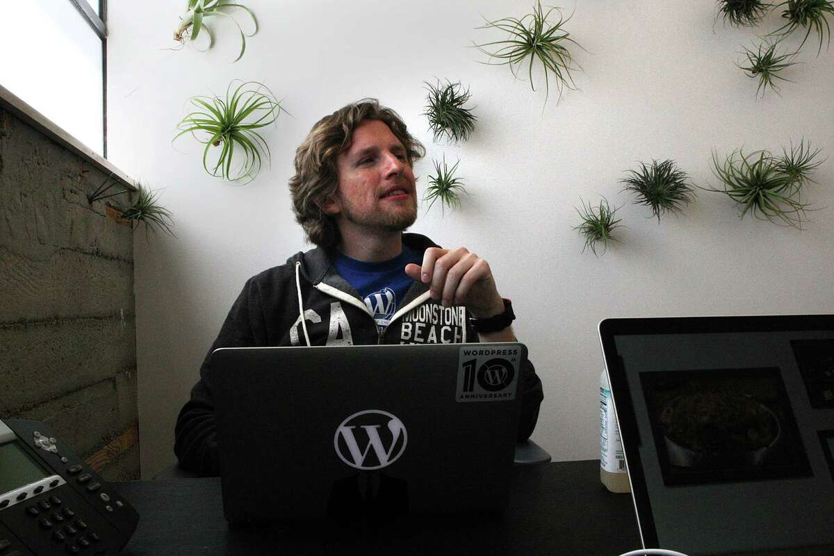 Wordpress founder Matt Mullenweg in his new office building in San Francisco, Calif., on Wednesday, July 24, 2013, where this coming weekend will be the annual WordCamp conference.