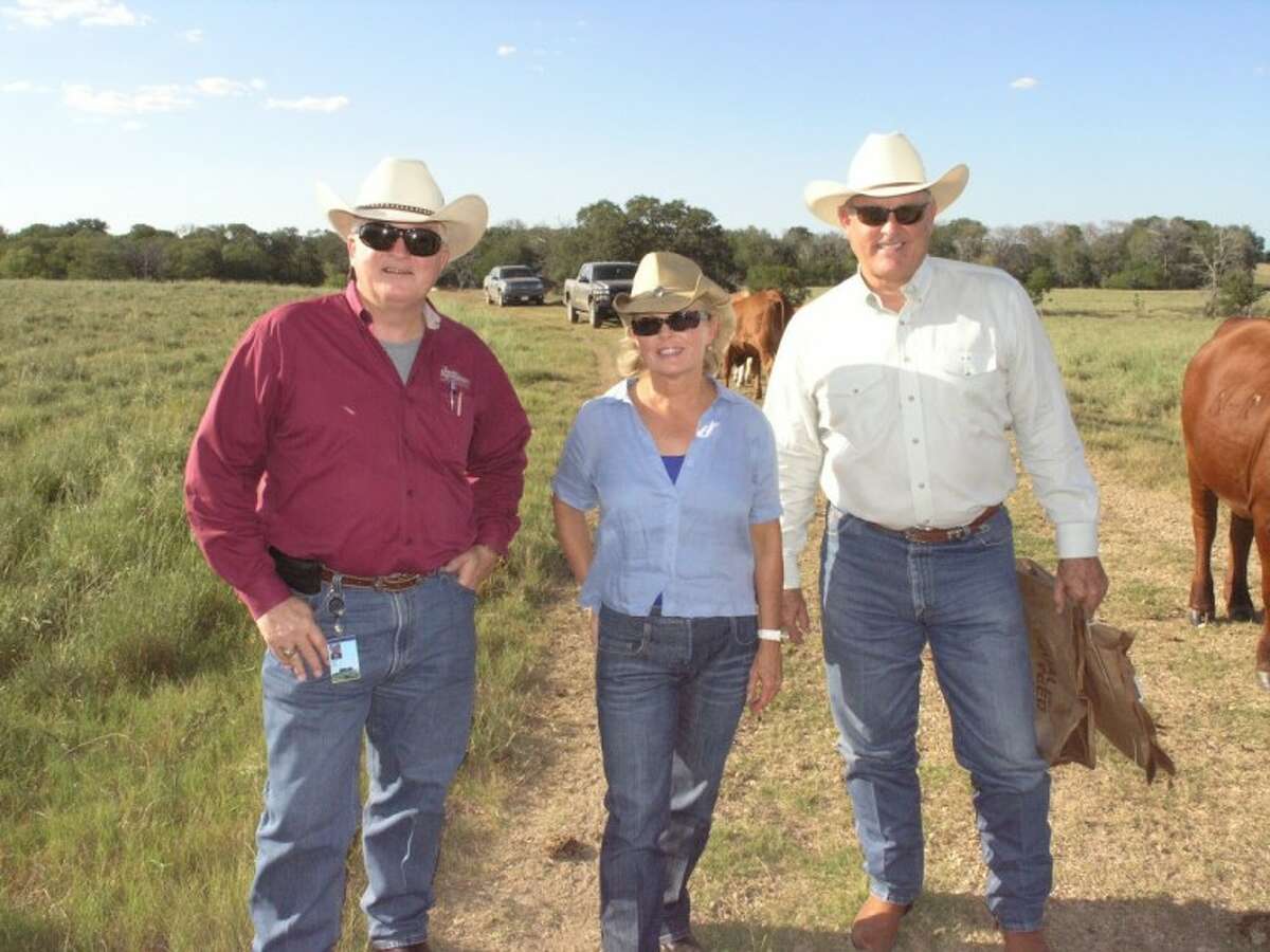 Texas Farm Bureau’s Gene Hall knows Nolan Ryan as something more than a Houston Astros baseball legend. Ryan, shown here with his wife Ruth and Hall (left), is also a Texas cattleman. Nolan soon will join the ranks of a legendary group of cattle leaders as this year’s Golden Spur Award recipient, presented by the Ranching Heritage Center on the Texas Tech campus in Lubbock.