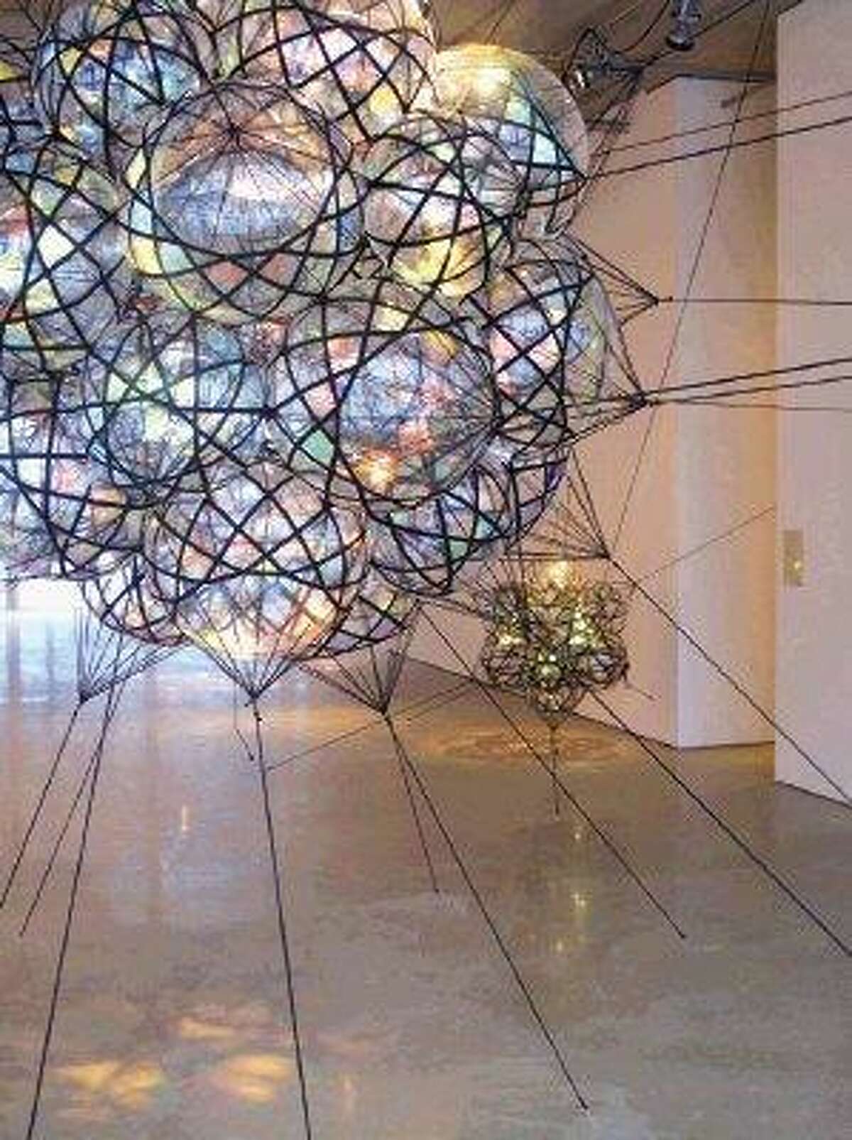 The artwork of Tomas Saraceno is currently on display at the Blaffer Gallery in Houston.