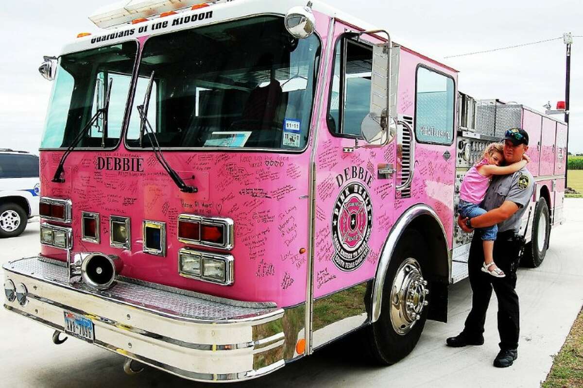 Pink fire trucks headed to Katy Mills Mall