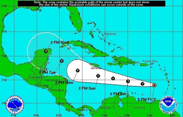 Tropical storm Ernesto expected to become hurricane by Monday