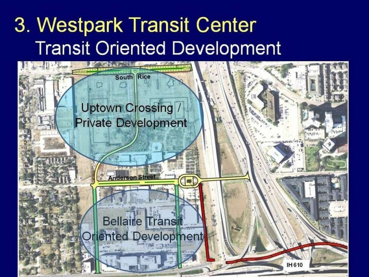 Uptown Houston management district plans to seek federal funding to improve bus service through the Galleria area, including a new transit center on Westpark near Loop 610 near Bellaire’s rezoned urban village.