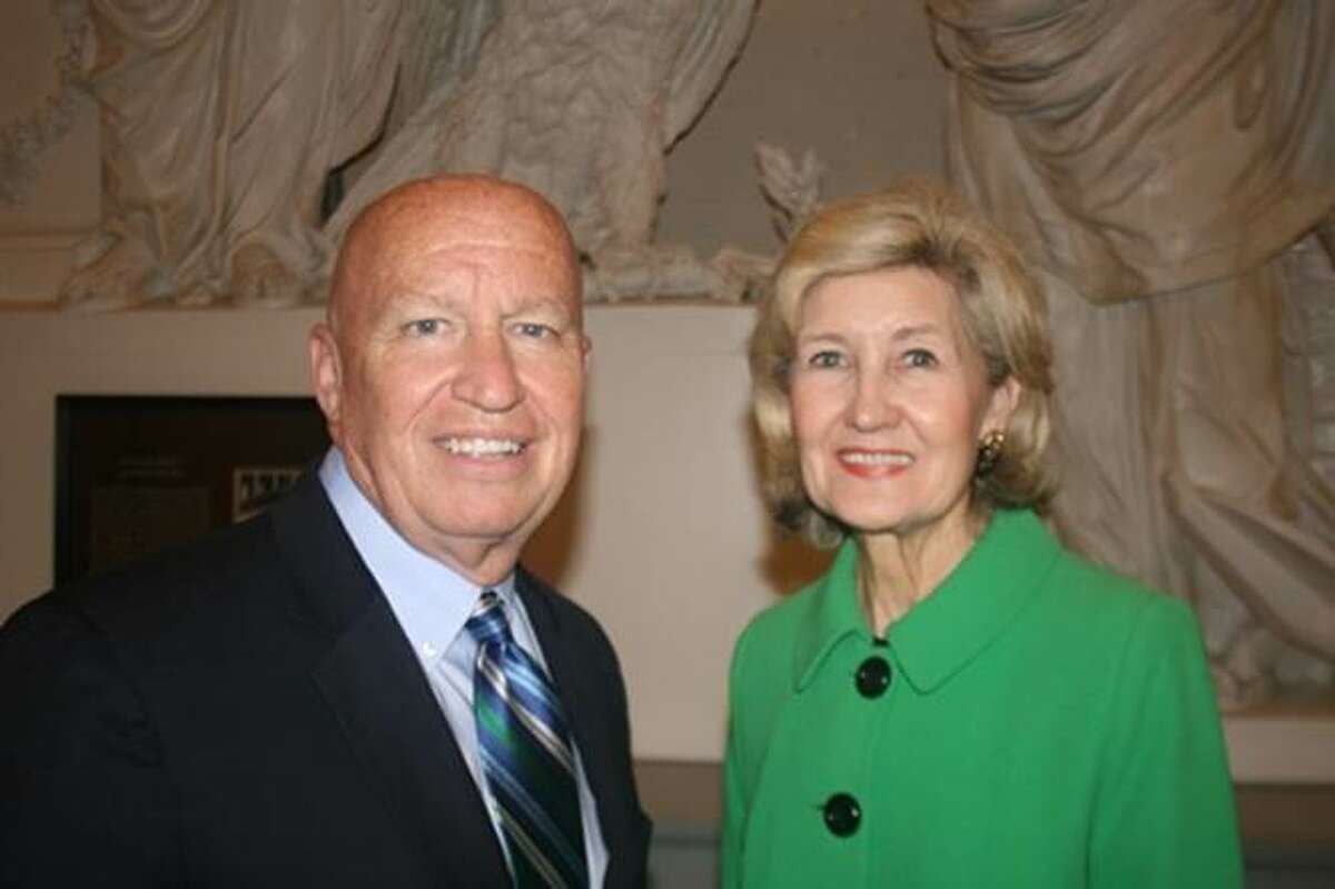 Congressman Kevin Brady and former Texas Sen. Kay Bailey Hutchison meet in Washington, D.C., in June.