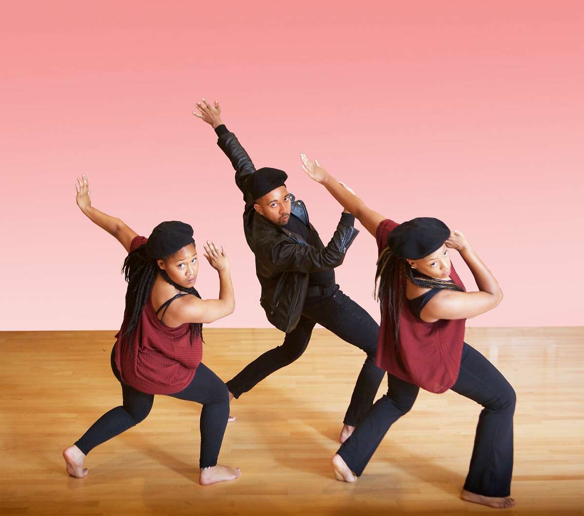 Dancers Marianna Hester, Justin Sharlman and Phylicia Stroud in a scene from �Project Panther.� Dimensions Dance Theater performs the work on Oct. 15 in honor of the Black Panther Party�s 50th anniversary. Photo: Ed Miller.