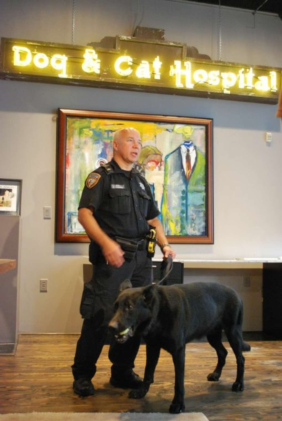 Harris County Sheriff’s Office K-9 Deputy Boomer and his handler Deputy David Thomas. Boomer is looking for the communities vote to be named “Top Dog” in the American Humane Association Hero Dog Awards. You can vote through July 30 at www.harriscountyso.org/community_engagement.aspx.