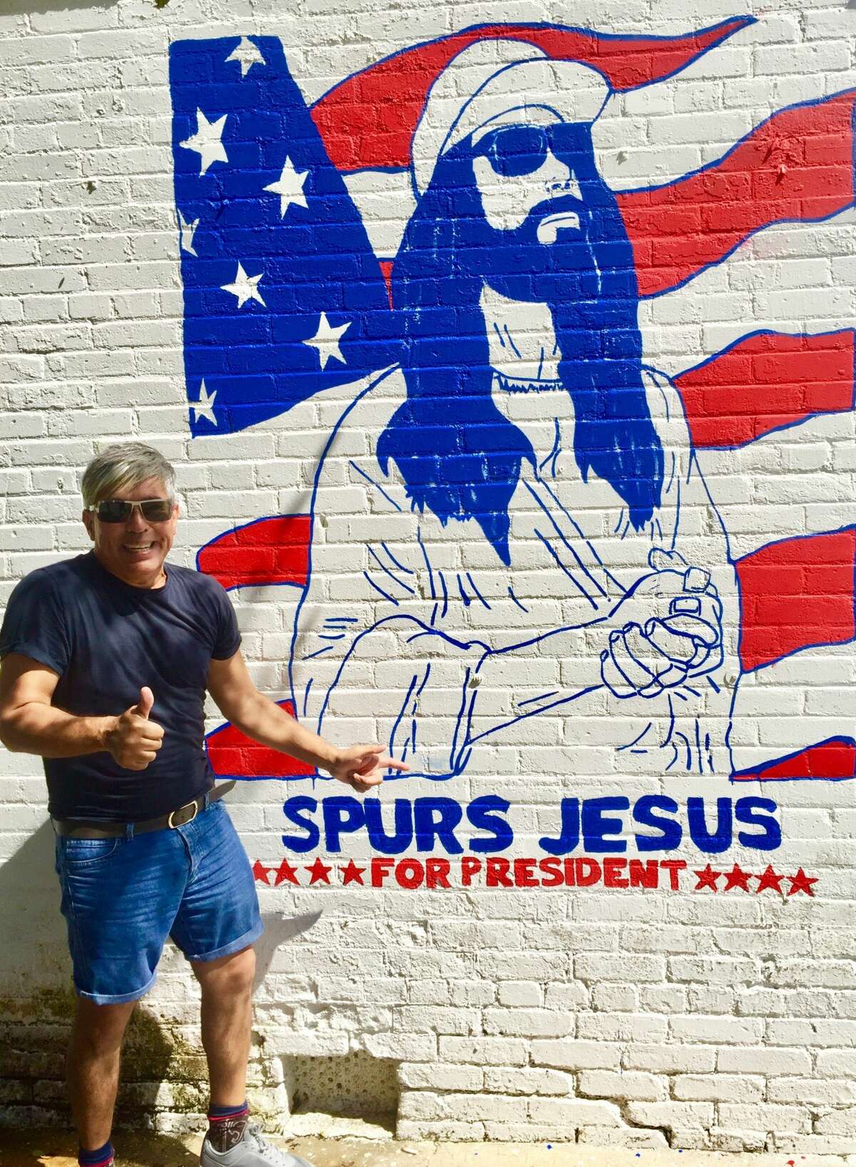 Instagram will soon be blessed with San Antonio's latest piece of photo opportunity art, a mural of — and by — Spurs Jesus, on the exterior wall of Tito's Mexican Restaurant.