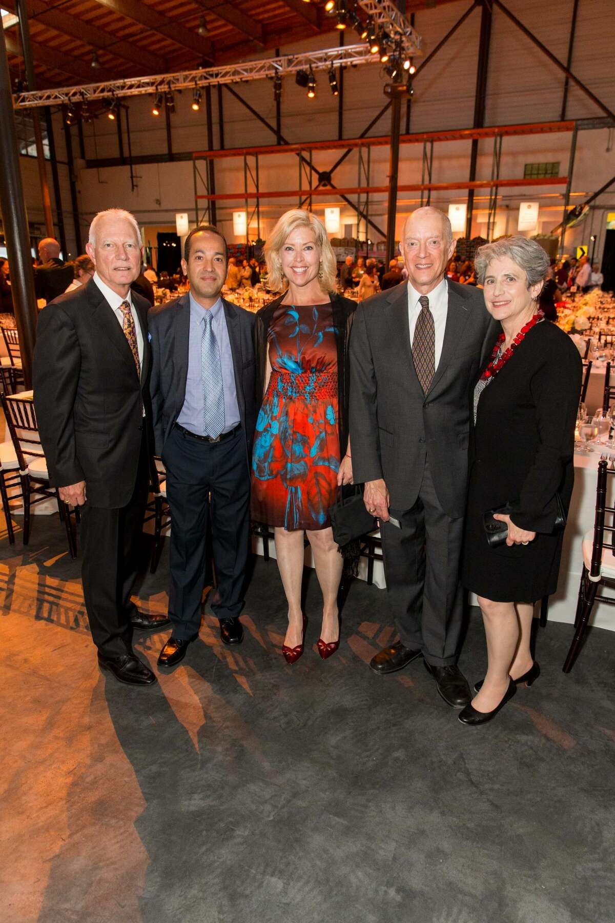 Paul Ash, Miguel Nunez, Mariette Nunez, Stephen Pearce and Laurie Pearce at the SF-Marin Food Bank’s annual “One Big Table” gala.