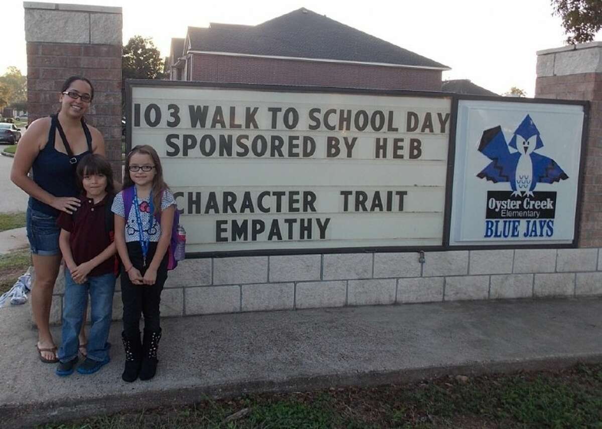 Oyster Creek Elementary School Families take part in National Walk to