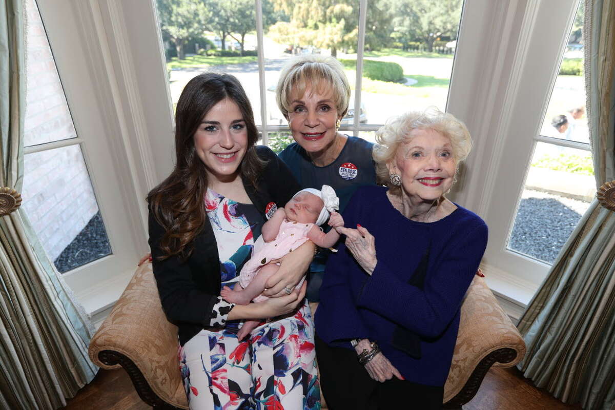 Laura Max Rose, baby Selma Rose, Leisa Holland Nelson and Phyllis Holland the honorees for the 25th annual Mary Jo Peckham Luncheon and Fashion Show Thursday, Sept. 28, 2016, in Houston.