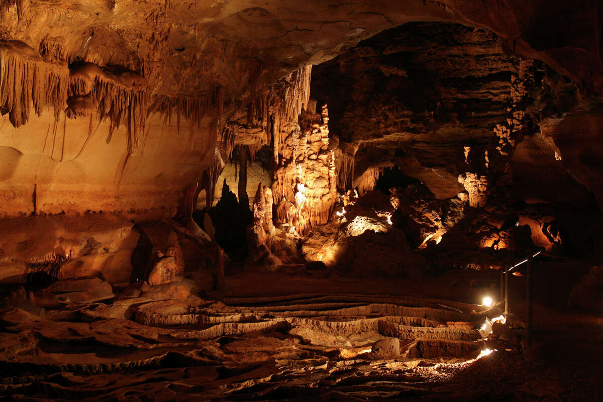 This "nameless" cave's website says it is 66-degrees year around, so there’s likely no better place to escape the heat wave. It’s located eleven miles northeast of Boerne and is open from 9 a.m. to 6 p.m. Tours depart throughout the day and are an hour long. http://www.cavewithoutaname.com/