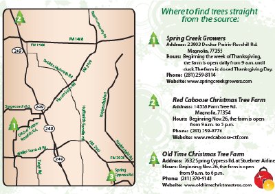 Tree Farmns Map Tree farms offer family fun