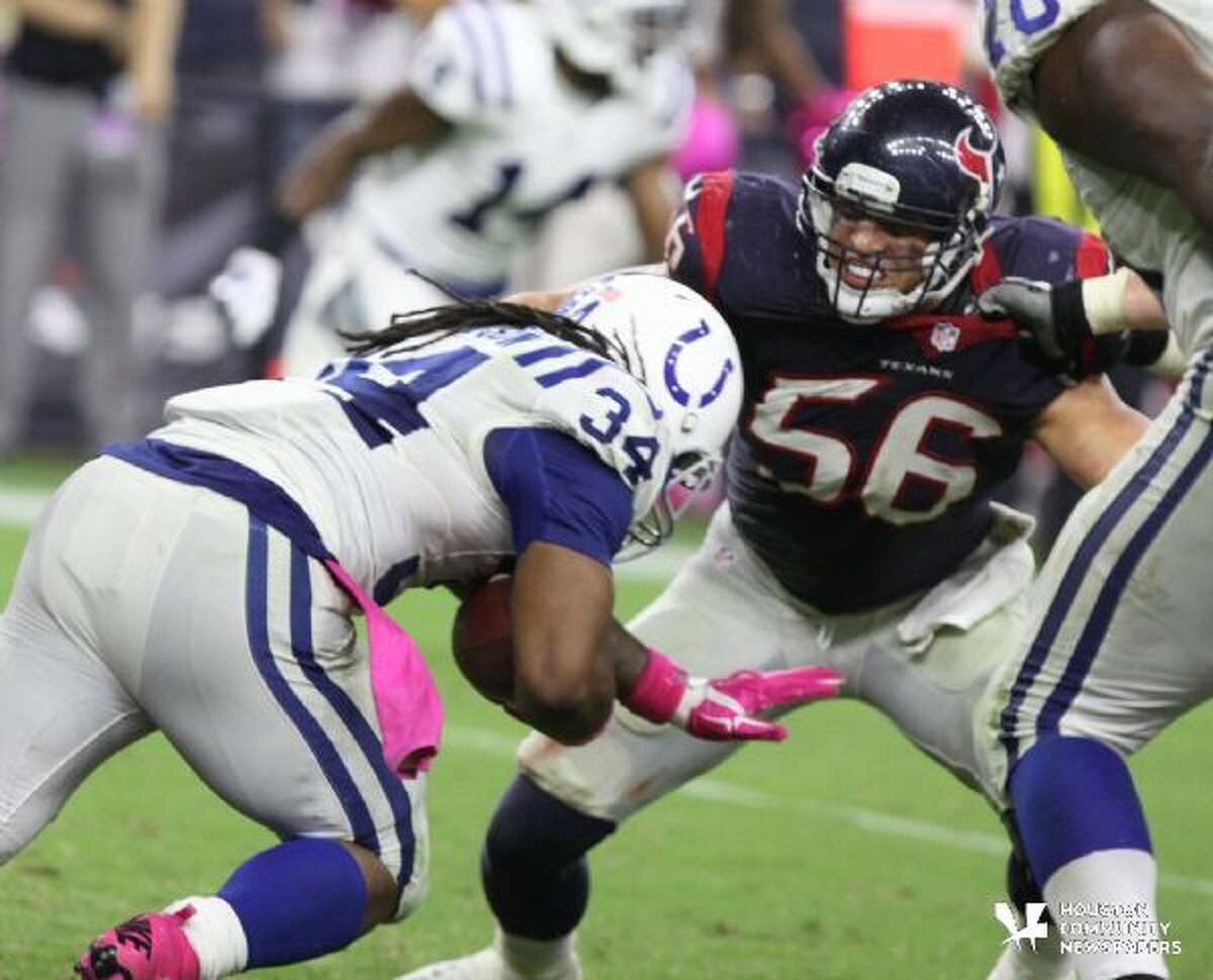 Brian Cushing in action against Indianapolis last year.