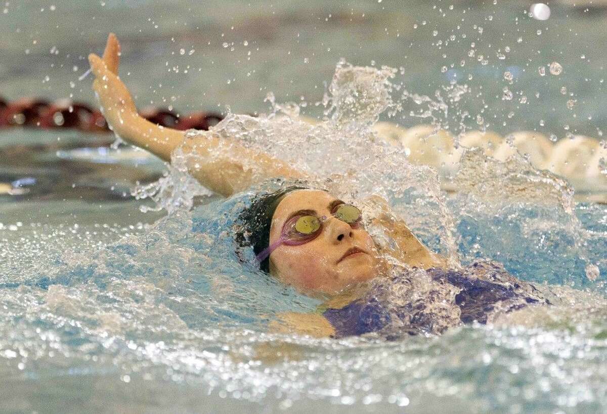 The Woodlands’ Emily Reese earned state meet call-ups in the 200-yard individual medley and 100-yard butterfly.