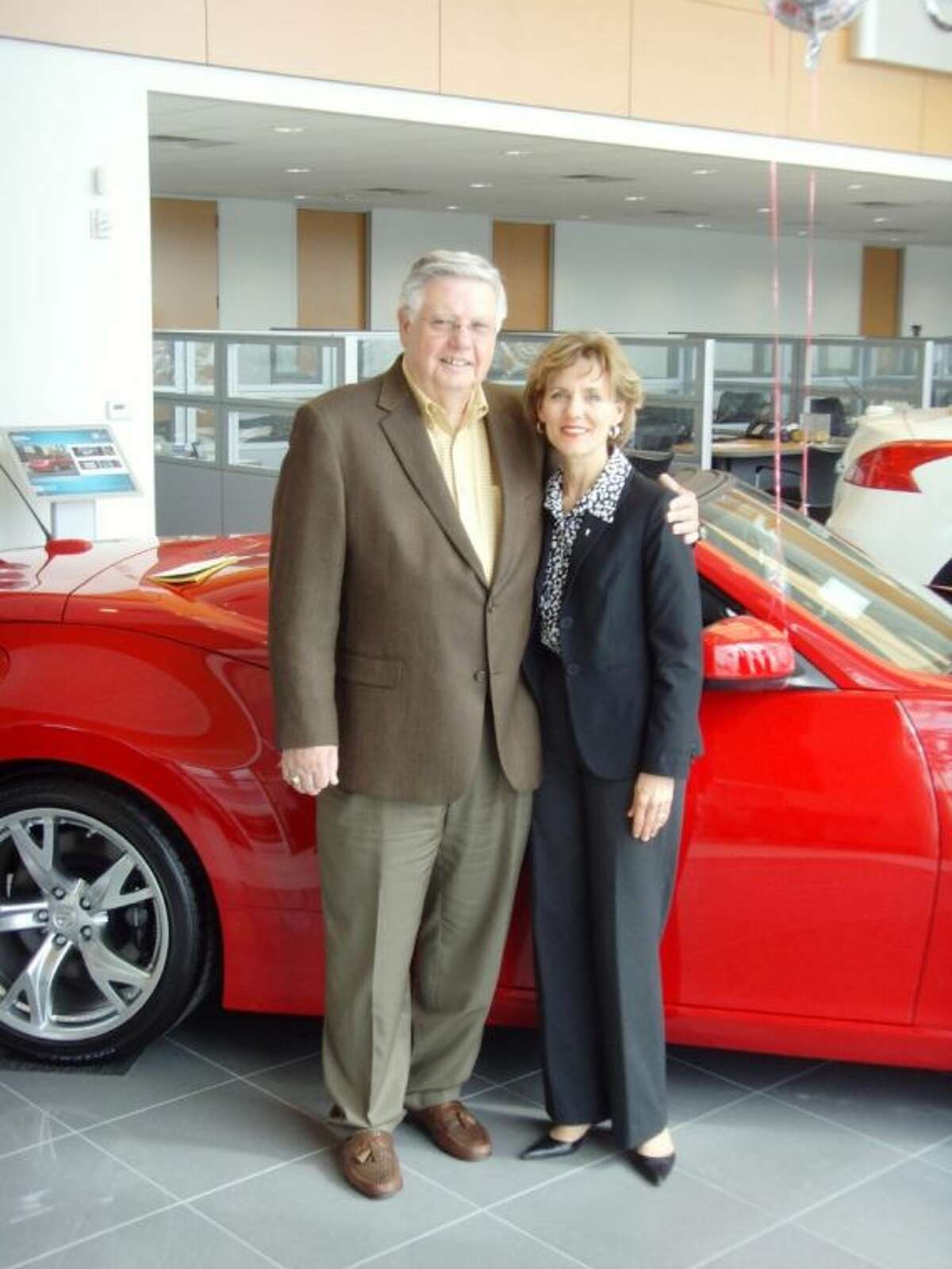 Jerry Streater and Susie Pokorski, chair of the Young Texas Artists Music Competition, at the showroom of Streater-Smith Honda Nissan. Streater-Smith Honda Nissan, Wiesner Buick GMC, Buckalew Chevrolet and the Gullo dealerships have joined forces to match all new and increased contributions, dollar for dollar, made to the Young Texas Artists Music Competition for 2014.