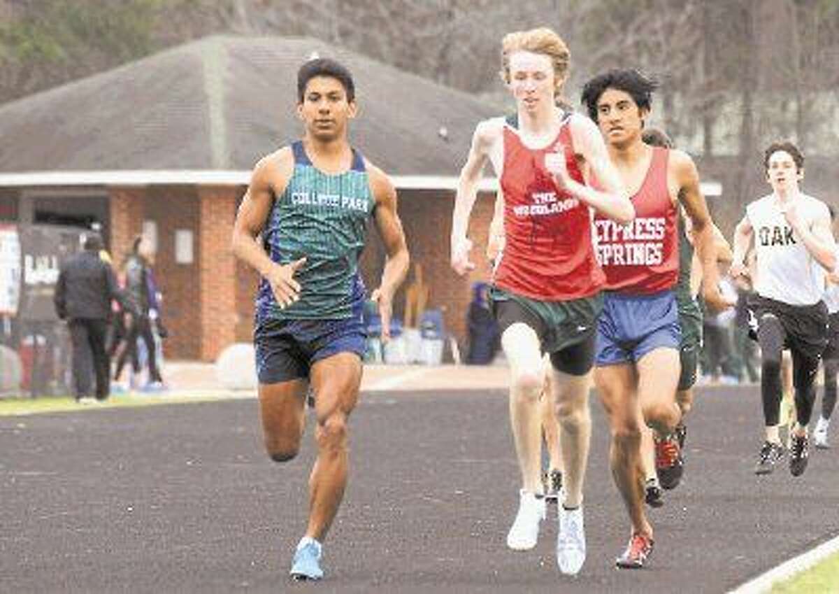 College Park’s Luis Nieto, left, and The Woodlands’ Noah Wells are among Montgomery County’s top athletes in the 800-meter run.