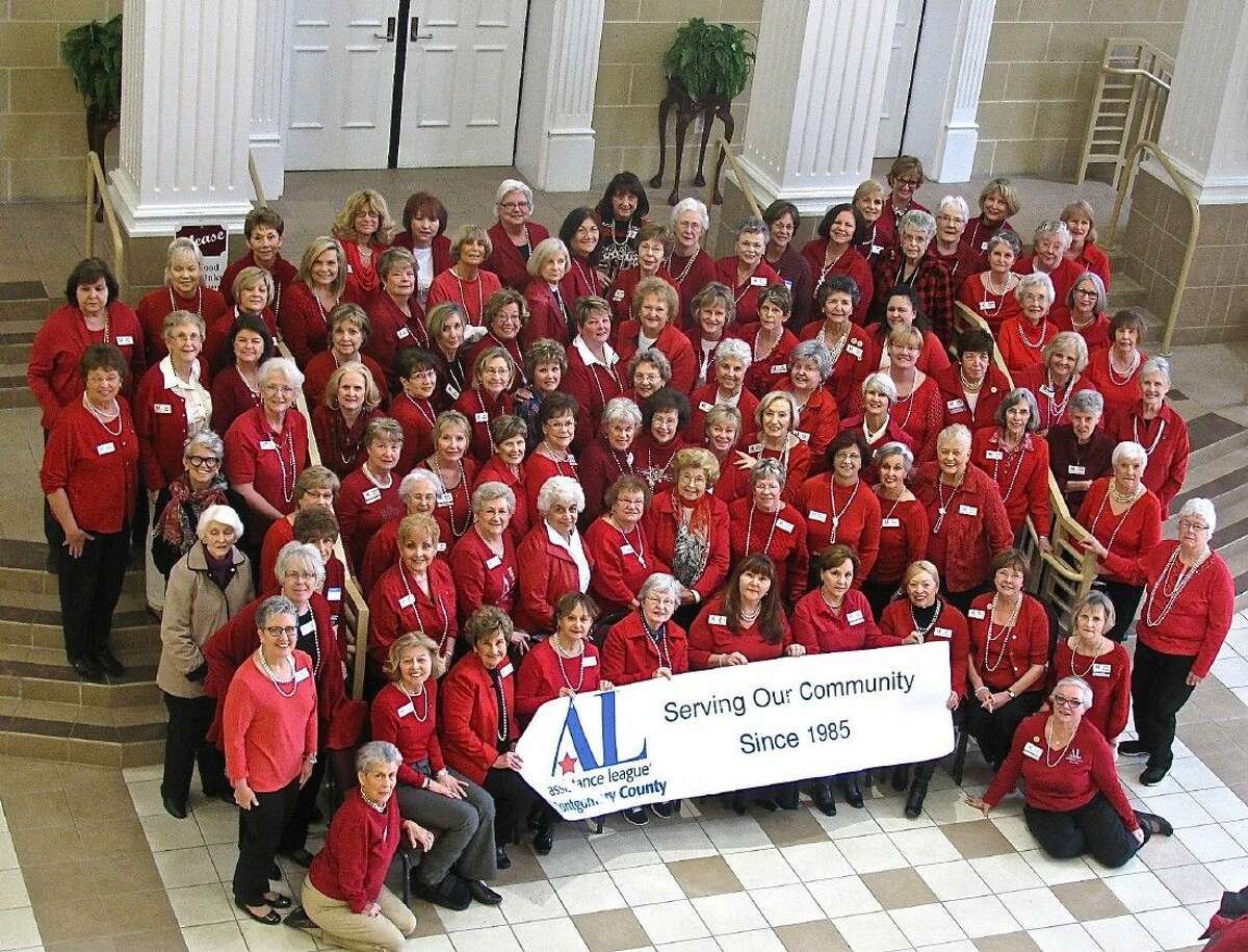 Assistance League of Montgomery County members are dressed in red and wearing pearls at their February meeting in preparation for the group’s 30th anniversary. An open house takes place on Wednesday from 10 a.m. to noon at the Thrift Shop.