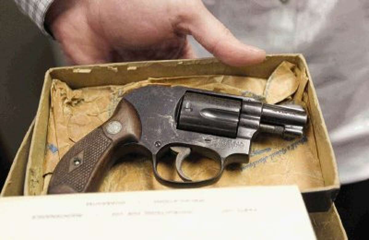 This Smith and Wesson .38 Special snub nose revolver was stolen from a Houston liquor store in 1969 owned by R.F. Foulis. CPD returned it to Foulis’ daughter Linda Ferguson after confiscating in last year after executing a search warrant on a Conroe area home.