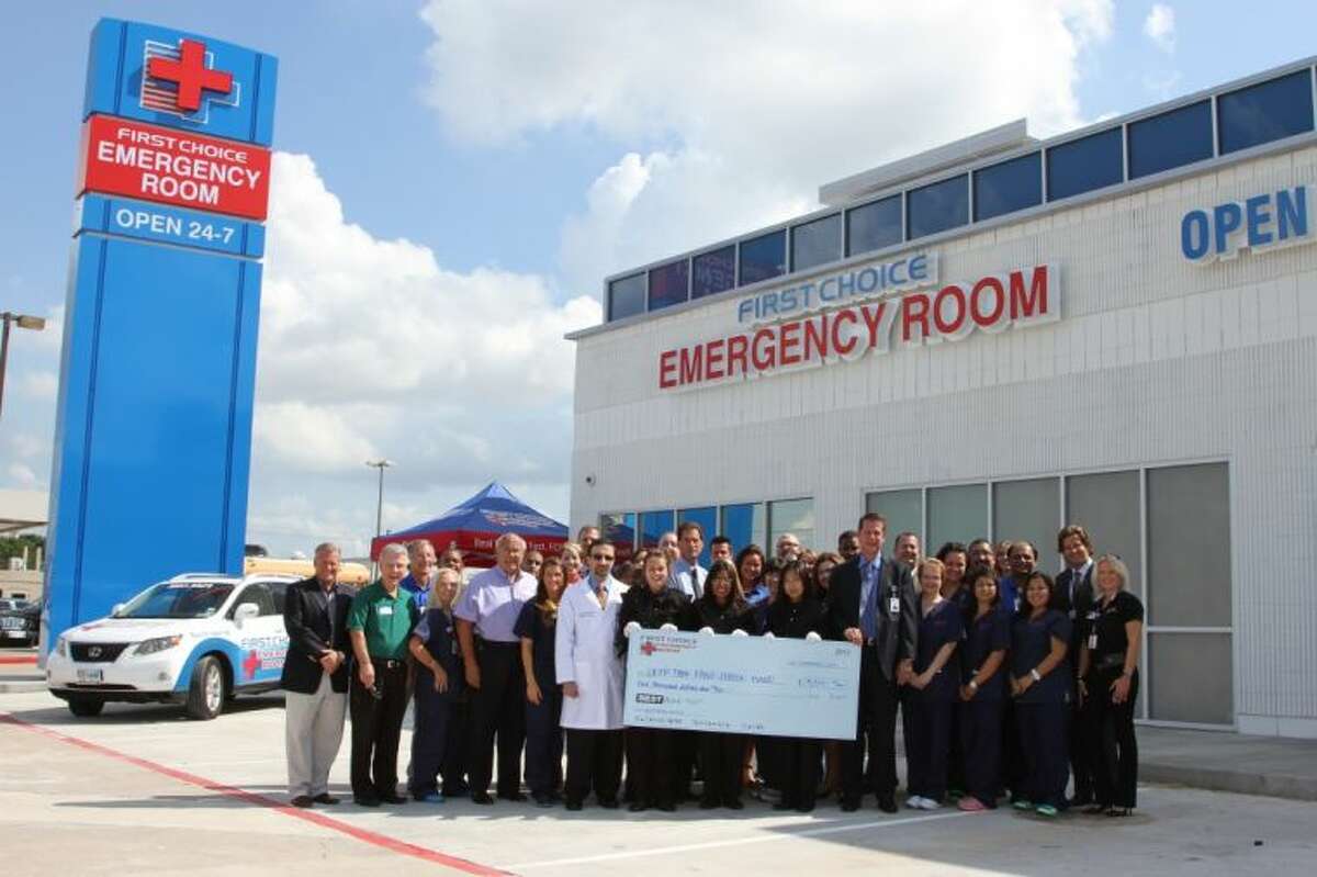 : First Choice ER recently opened its 10th facility in the Houston area in Deer Park. The community celebrated the opening on Center Street with a ribbon cutting and First Choice ER donating a check to the Deer Park High School Band.