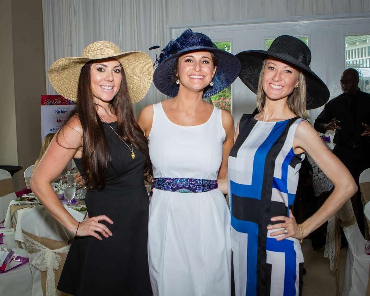 From left, Kerri Quinn, Lindsey McKean and Brittany Rodgers at the 2015 Tea on the Lawn.