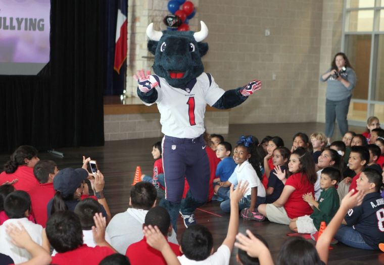 The School Zone: Texans' Mascot Toro Talks Up Health and Fitness