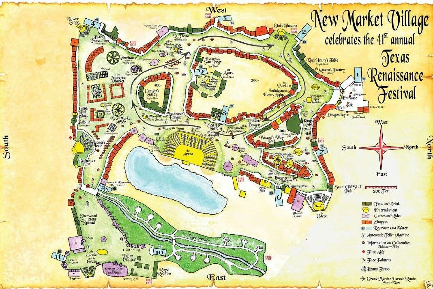 Texas Renaissance Festival Map 2022